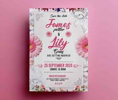 james lily wedding invitation card