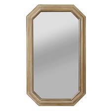 Beveled Wooden Wall Mirror 20x34