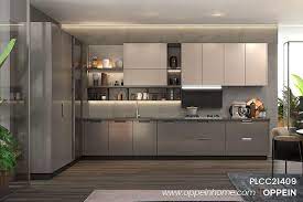 pvc l shaped glossy kitchen cabinet