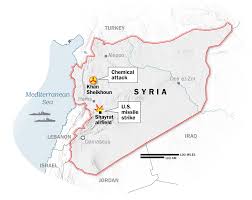 Navigate syria map, syria countries map, satellite images of the syria, syria largest cities maps, political map of on syria map, you can view all states, regions, cities, towns, districts, avenues. Syria Airstrikes Map Of Chemical Attacks And Us Strike Time