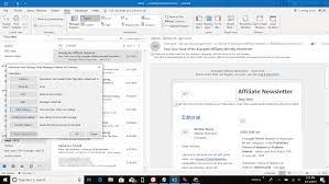 the font size of the outlook message list