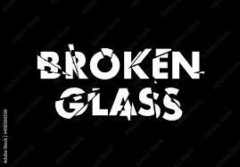 artistic broken glass text effect