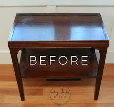 Two Tone Side Table Milk Paint Makeover
