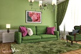 what color rug with green couch blue