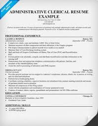administrative clerical resume sample