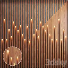 3d Fluted Wall Panel With Lighting