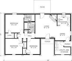 Contemporary Style House Plan 3 Beds