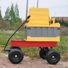 1 cu ft metal all terrain cargo wagon garden cart for kids red