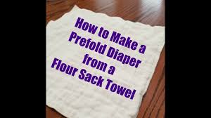 sew a prefold from a flour sack towel