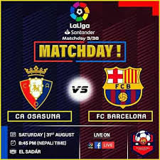 ¿dónde es el osasuna vs barça? Matchday 3 Osasuna Vs Barcelona Barcelona Fan S Club Facebook