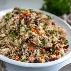 brown and wild rice pilaf