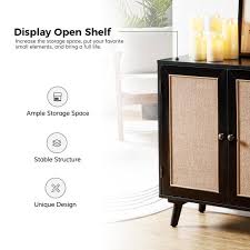 black contemporary accent cabinet with