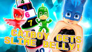PJ Masks Play the Layer Cake Game and Catboy Gets Slime Belly! W/ Gekko,  Owlette & Mr Doh - YouTube