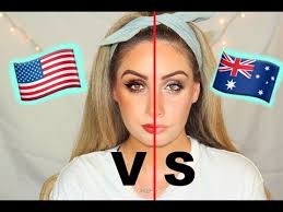 american vs australian makeup tutorial