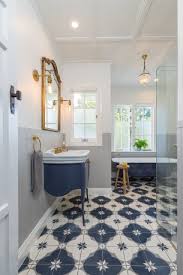 victorian bathroom with cement tiles