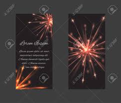 Vector Set Of Templates With Fireworks And A Place For Text For