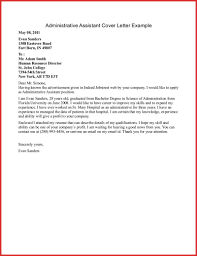 Administrativetant Cover Letter Template Word Office Examples