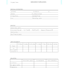 Employment Application Template Word New Cover Letter Form
