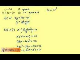 1 linear 1 quadratic example