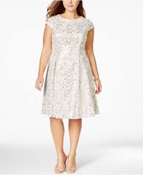 calvin klein plus size sequined flare