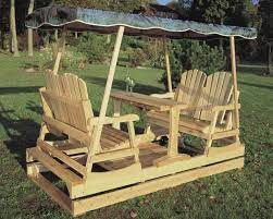 Cedar Wood Outdoor Glider Chairs