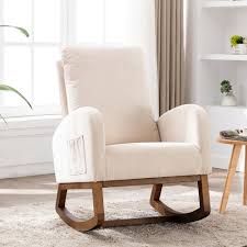 living room rocking chair with pouch