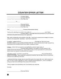 free counter offer letter template