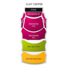 Clay Center 2019 Seating Chart