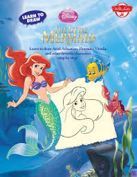First draw a mark to indicate how low ariel's bottom lip will be, then close up the sides with curved lines. Learn To Draw Disney The Little Mermaid Learn To Draw Ariel Sebastian Flounder Ursula And Other Favorite Characters Step By Step Learn To Draw Favorite Characters Expanded Edition Walter Foster Jr Creative