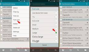Samsung Galaxy S5 How To Change Font Size In The Stock Email App In
