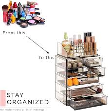 acrylic makeup organizer with 7 drawers