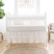 Ivory Crib Bedding Washed Linen New
