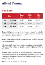 Alfred Dunner Plus Size Chart Via Macys In 2019 Size Chart