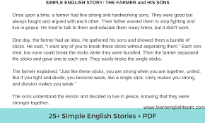 25 simple english stories pdf