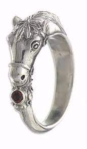party wear male silver horse ring