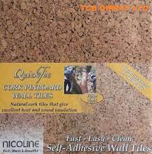 4 Quickfix Nicoline Cork Wall Tiles Pin
