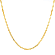 wheat link rounded 22k gold chain