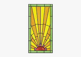 art deco stained glass design