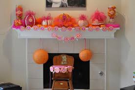 pink orange pumpkin birthday party