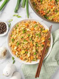 chinese vegetable fried rice cookin