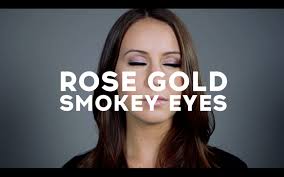 dealz rose gold smokey eyes makeup