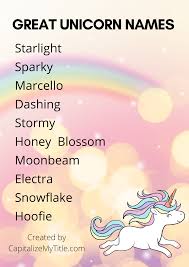 150 magical unicorn names legendary