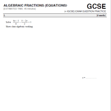 Gcse Maths Revision Worksheets Exam