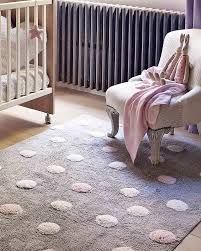 polka dots rug grey pink 100 cotton