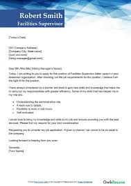 facilities supervisor cover letter