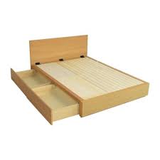used muji full storage wooden bed with