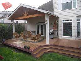 Craftsman Style Covered Deck Photo