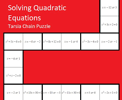 Solving Quadratic Equations Tarsia