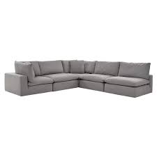 Nube Gray Corner Sofa With 5pcs 3