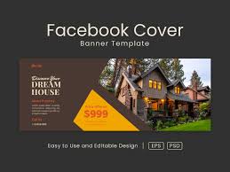 real estate facebook cover page and web